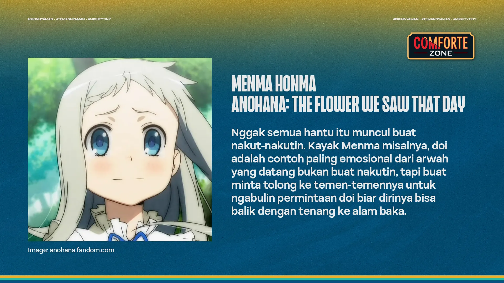 MENMA HONMA - ANOHANA: THE FLOWER WE SAW THAT DAY
