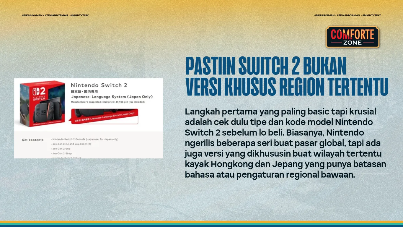 PASTIIN SWITCH 2 BUKAN VERSI KHUSUS REGION TERTENTU